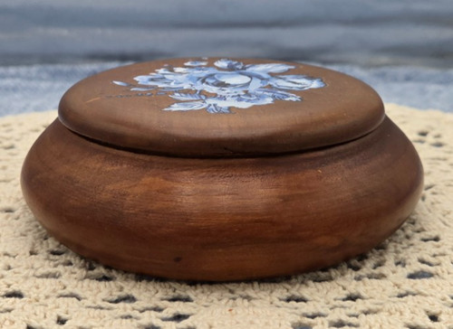 Vintage hand turned wooden - hand,