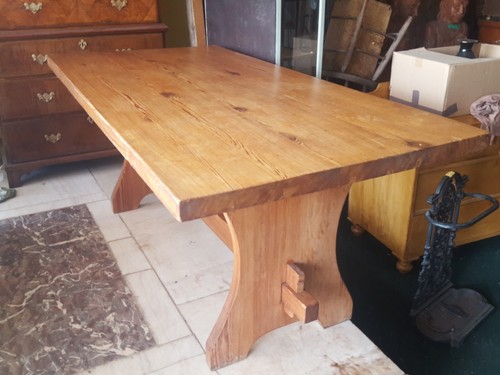 Vintage dining table - , pine