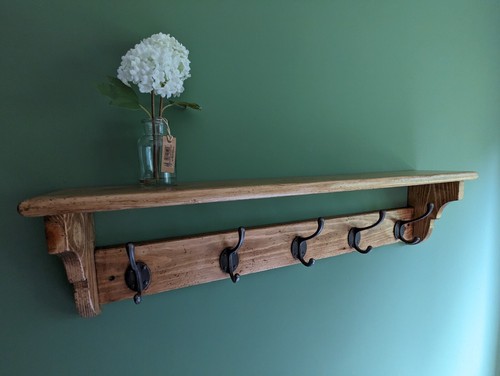 Hand made coat rack and - hand,
