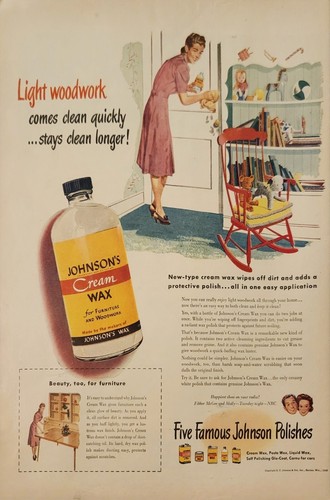1947 johnsons cream wax for - cream,