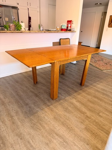 Vintage bamboo dining table - bamboo,
