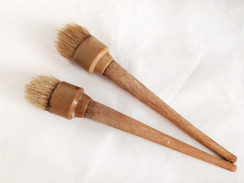 Vintage pair round wax - of,