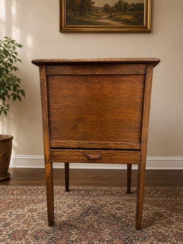 Vintage oak sewing cabinet - oak,
