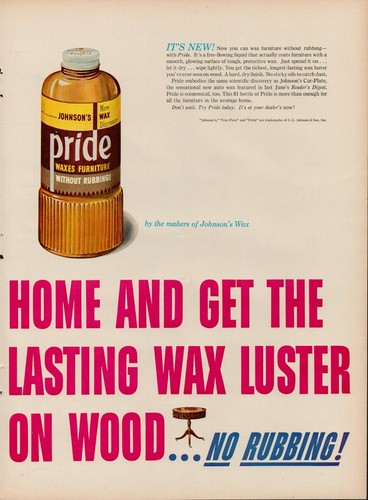 1951 home furniture - furniture, wax