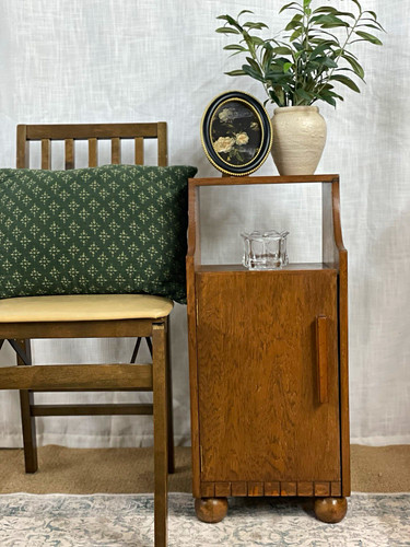 Vintage wood nightstand - vintage,
